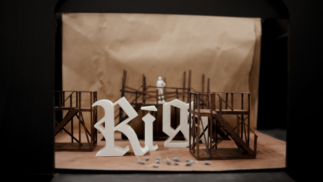 Izrādes “Dumpīgā Rīga” makets, foto: Rolands Laguns