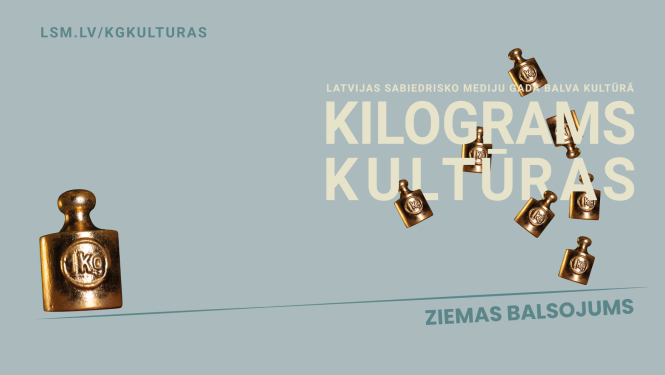 Kilograms kultūras vizuālais materiāls ar balvas attēlu un tekstu "Kilograms kultūras"