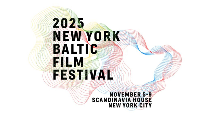 Dekoratīvs attēls ar tekstu: 2025 NEW YORK BALTIC FILM FESTIVAL