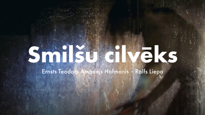 Izrāde “Smilšu cilvēks” - teksts uz abstrakta fona