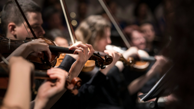 Orķestra mūziķi un instrumenti