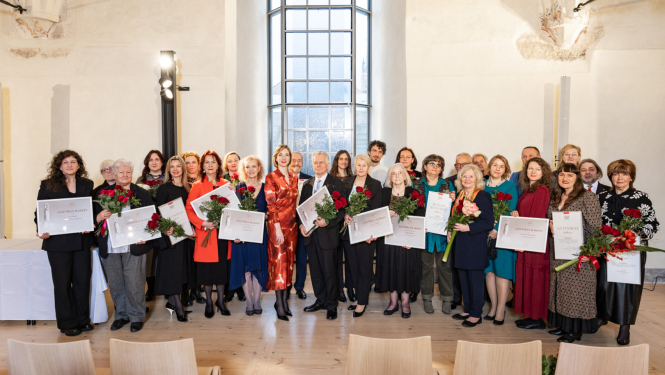 MK un KM Atzinības rakstu saņēmēji LNVM remtera zālē