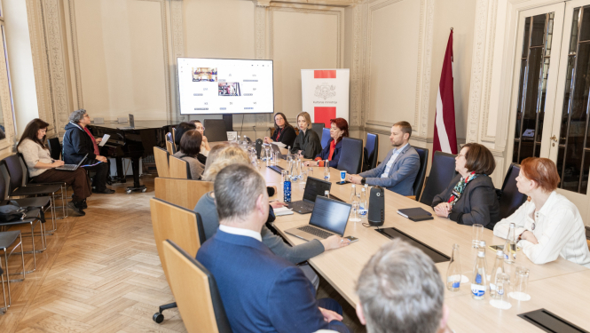 Nacionālās kultūras padomes sēdes norise KM Lielajā zālē