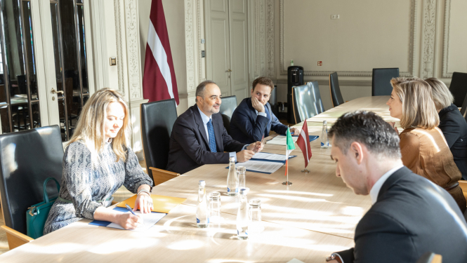 27.03.2025_Tikšanās ar Itālijas vēstnieku Latvijā V.E. Alesandro Monti (H.E. Mr Alessandro Monti)