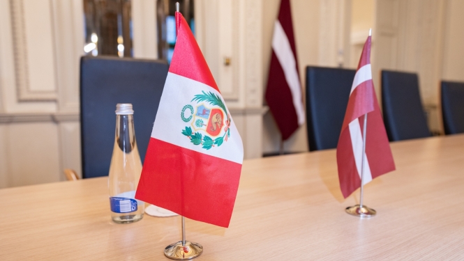 Tikšanās ar Peru Republikas vēstnieku V.E. Ernesto Pinto Basurko Ritleru (H.E. Mr Ernesto Pinto Bazurco Rittler)