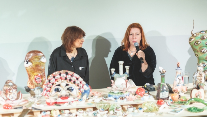 Mākslinieču duets Skuja Braden (Ingūna Skuja un Melisa D. Breidena), foto: Oskars Artūrs Upenieks