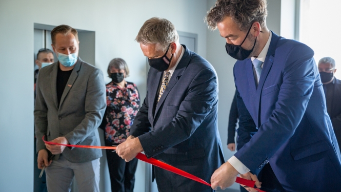 Svinīgā ceremonijā atklāts renovētais Rīgas Doma kora skolas mācību korpusa stāvs.