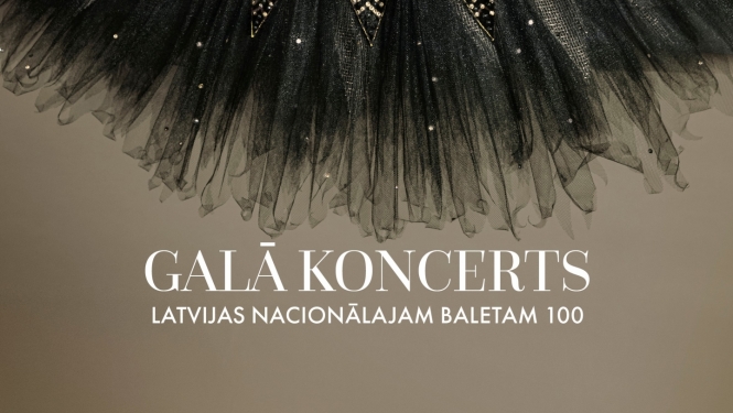 Latvijas Nacionālā baleta simtgades reklāmas plakāts
