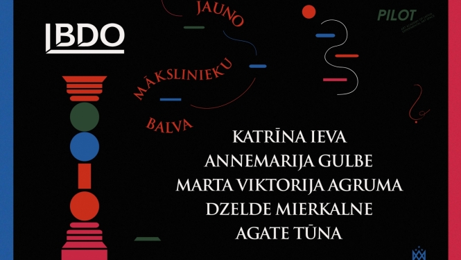 Balvas publicitātes attēls, krāsainas figūras