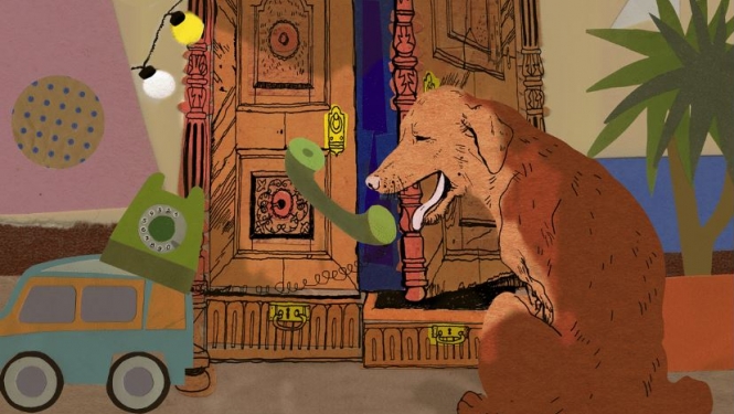 Animācijas īsfilmu cikla "Brīnumskapis" vizuālais materiāls.