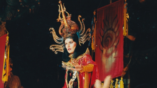 Ieva Kepe titullomā operā "Turandota", 17.01.1998., foto: Gunārs Janaitis, LNOB arhīvs.
