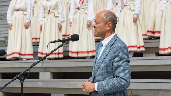 Mežaparka Lielās estrādes pirmā atjaunotā posma svinīgā atklāšanas ceremonija