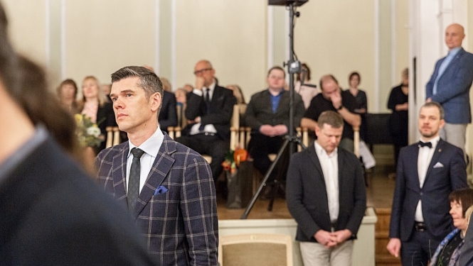 Jāzepa Vītola Latvijas Mūzikas akadēmijas svinīgā pieņemšanā par godu augstskolas 100. jubilejai