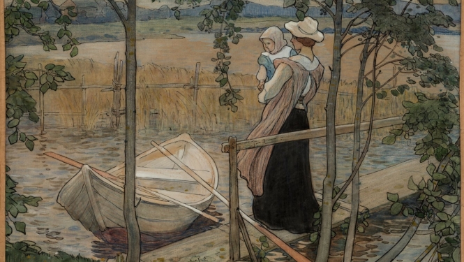 Janis Rozentāls “Uz laipas”. 1905. Foto: Normunds Brasliņš.