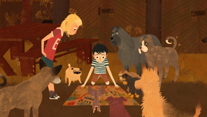 Kadrs no filmas "Jēkabs, Mimmi un runājošie suņi" (2019, Edmunds Jansons)