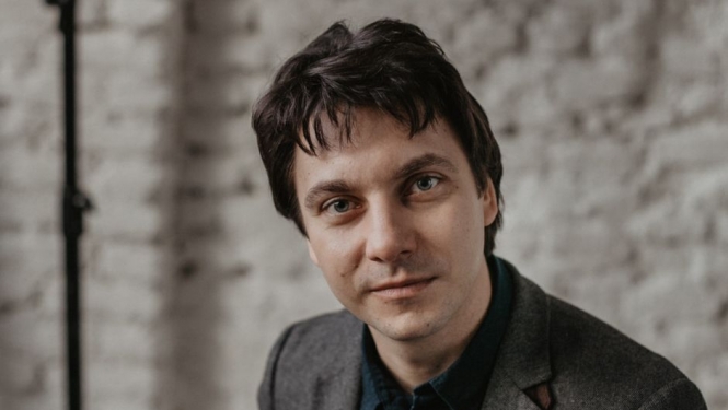 Diriģents Kaspars Ādamsons, dziedātāji Jānis Apeinis, Marlēna Keine, Dainis Kalnačs un Daniils Kuzmins, foto: Daiga Vīksna 