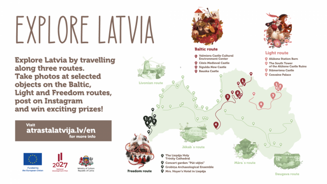 Informational campaign “Explore Latvia” visual publicity material