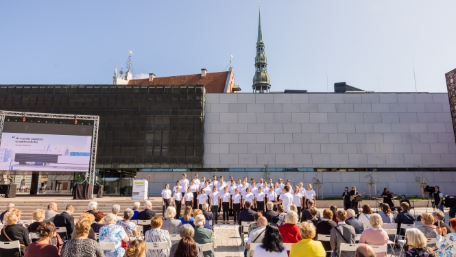 Atjaunotās Latvijas Okupācijas muzeja ēkas atklāšanas pasākums, foto: Reinis Oliņš, KM.