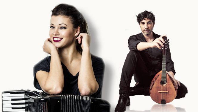 Akordeoniste Ksenija Sidorova un mandolīnists Avi Avitals