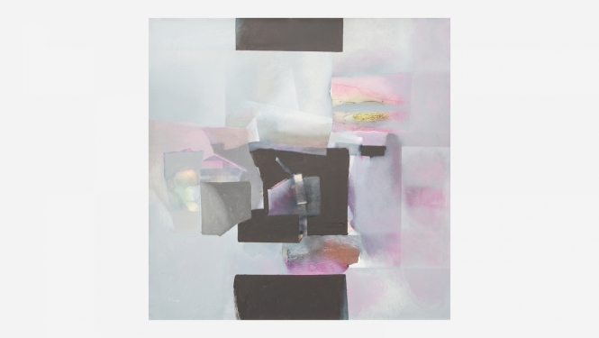 Silva Linarte. Vieglums (2017). Audekls, elļa. 100x100 cm. Rotko muzeja krājums.