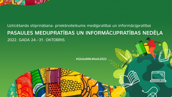 Pasaules medijpratības un informācijpratības nedēļas vizuālais materiāls
