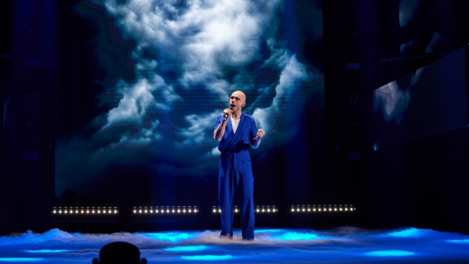 Dziedātājs Dons Konkursa “Supernova” finālā, foto: LTV/Lauris Vīksne