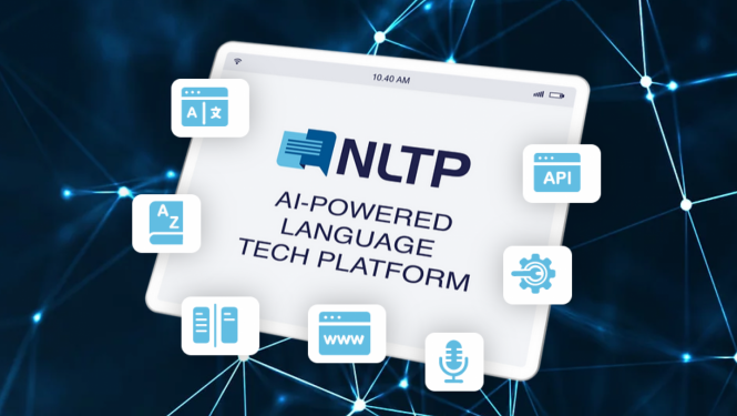 Starpvalstu projekta NLTP (National Language Technology Platform /Nacionālā valodas tehnoloģiju platforma) vizuālais materiāls