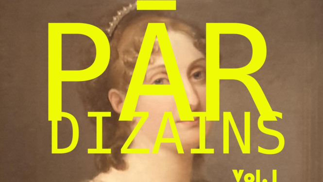 Dekoratīvs attēls ar uzrakstu: PĀRdizains Vol.1