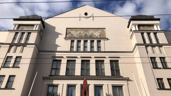 Rīgas Latviešu biedrības nama fasāde, foto: Live Riga