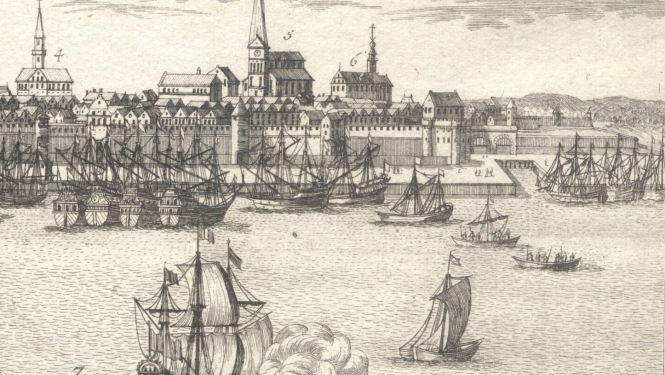 Rīgas ainava senā gravīrā