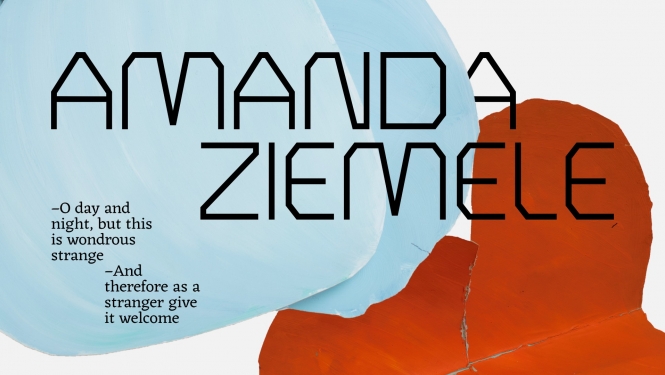 Afiša ar tekstu: Amanda Ziemele