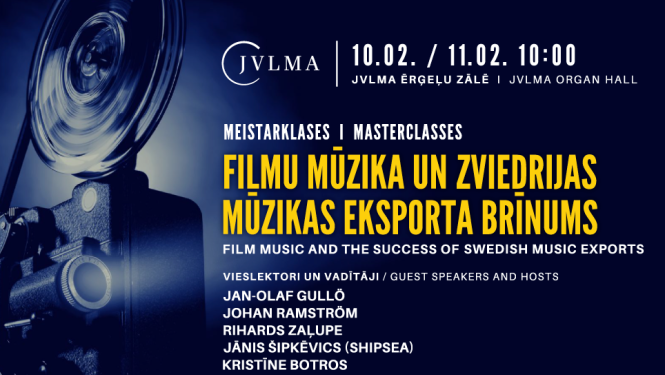 Meistarklases par filmu mūziku un mūzikas eksportu vizuālais materiāls