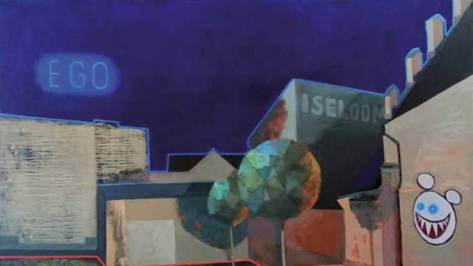 Migle Kosinskaite, Pēters Krosmans, Ģertrūdes sapnis, audekls, eļļa, 120x180 cm, 2021.