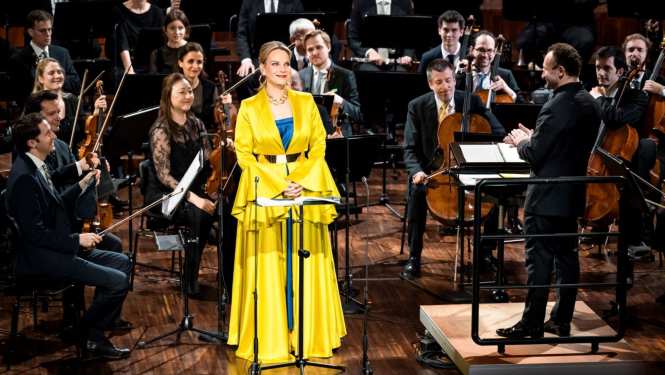 Berlīnes Filharmonijas orķestris kopā ar pasaules opermūzikas zvaigzni Elīnu Garanču, foto: Stephan Rabold.