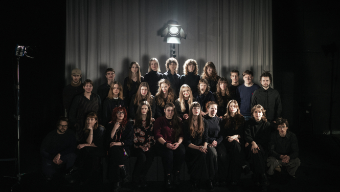 Audiovizuālās mākslas studiju programmas 2. kursa studenti Nacionālajā filmu skolā