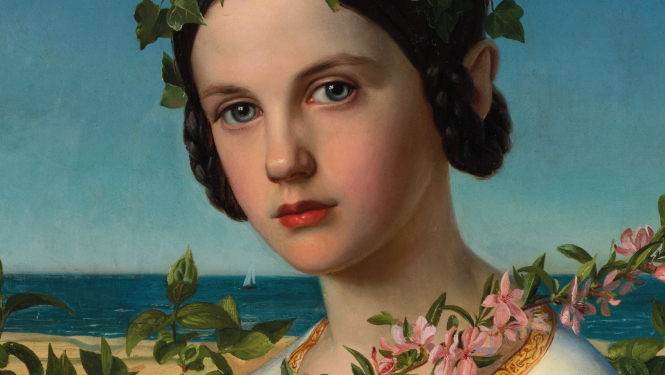 Jūlijs Johans Dērings (Julius Johann Döring, 1818–1898). Luīzes Dorotejas Augustes Šmēmanes portrets. Fragments. 1847. Audekls, eļļa. LNMM kolekcija. Publicitātes foto