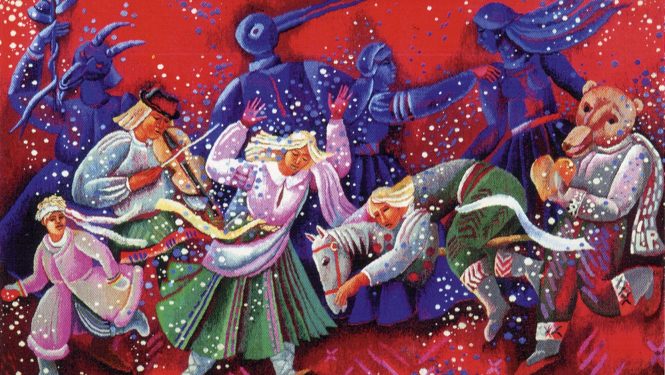 Lilita Postaža (1941–2011). Ķekatas. 1981. Vilna, lini, gobelēna tehnika. Dekoratīvās mākslas un dizaina muzeja kolekcija. Publicitātes foto