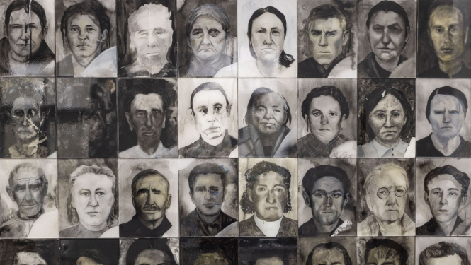 Fotogrāfiju portretu kolāža, Laura Veļa. Ievainotā atmiņa. 2023.–2024. Autores īpašums. Publicitātes foto