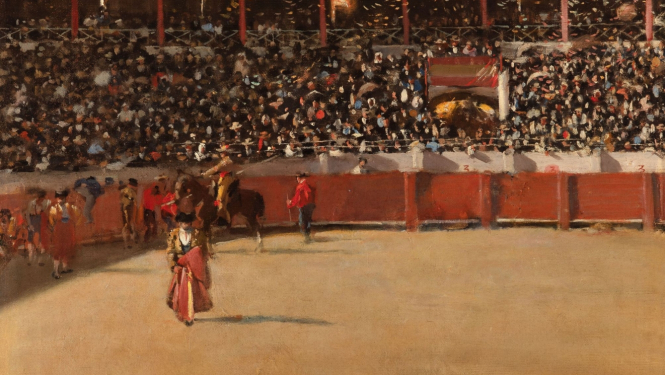 Ramon Casas (1866–1932). Bullfighting Ring. Undated. Oil on canvas. Private collection, Barcelona. Courtesy of the Galeria Senda. Publicity photo
