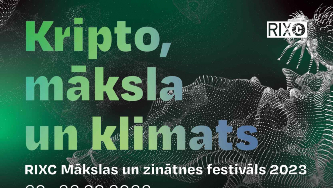 Attēls ar uzrakstu: Kripto, māksla un klimats