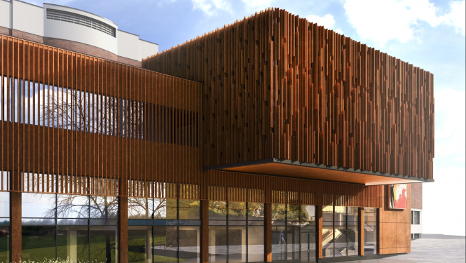 Valmieras Drāmas teātra  (VDT) rekonstrukcijas vizualizācija