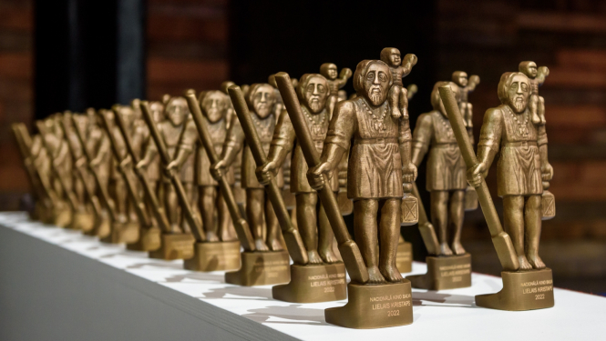 Lielā Kristapa balvas statuetes, foto: Gints Ivuškāns