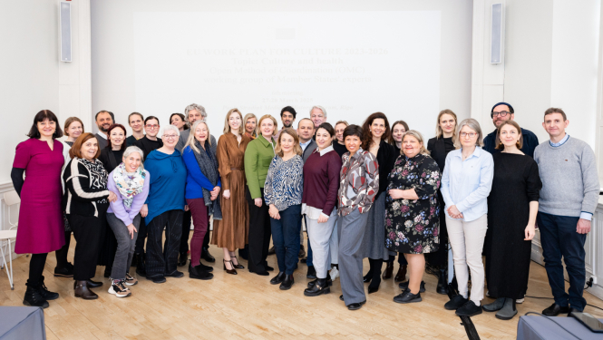 Eiropas Savienības dalībvalstu eksperti veselības un kultūrpolitikas jomās, grupas foto.
