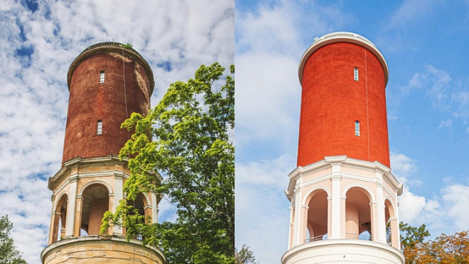 Pabeigta Ķemeru ūdenstorņa pārbūve