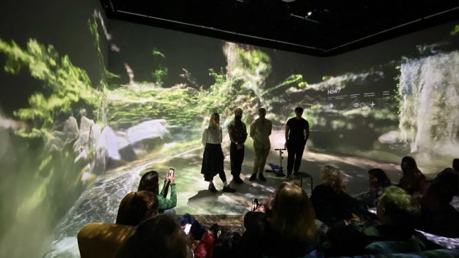 Oleksandrs Sirus “PolePixel” centrā Lionā, Francijā. RIXC publicitātes foto