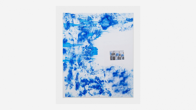 Reinis Lismanis, T5432_T6032 x 2015-07-10-BERLIN-6740, pigmenta tinte uz glancēta papīra, digitālas izdrukas un laminēšanas plēve uz alumīnija, 100 x 120 x 2 cm, 2019