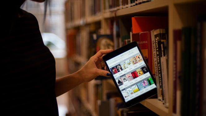 3td e-grāmatu bibliotēkas vietne www.3td.lv viedierīces ekrānā