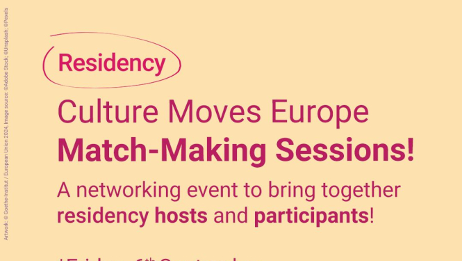 culture moves europe rezidenču dalībnieku meklēšanas sesijas norisināsies 6. un 13. septembrī
