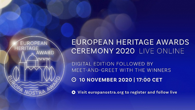 Notiks ES balvas kultūras mantojumā "Europa Nostra" pasniegšanas ceremonija