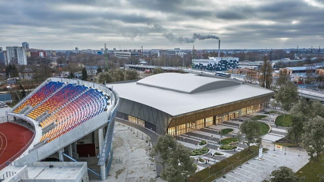 Uzsākta Daugavas stadiona ledus halles būvniecība